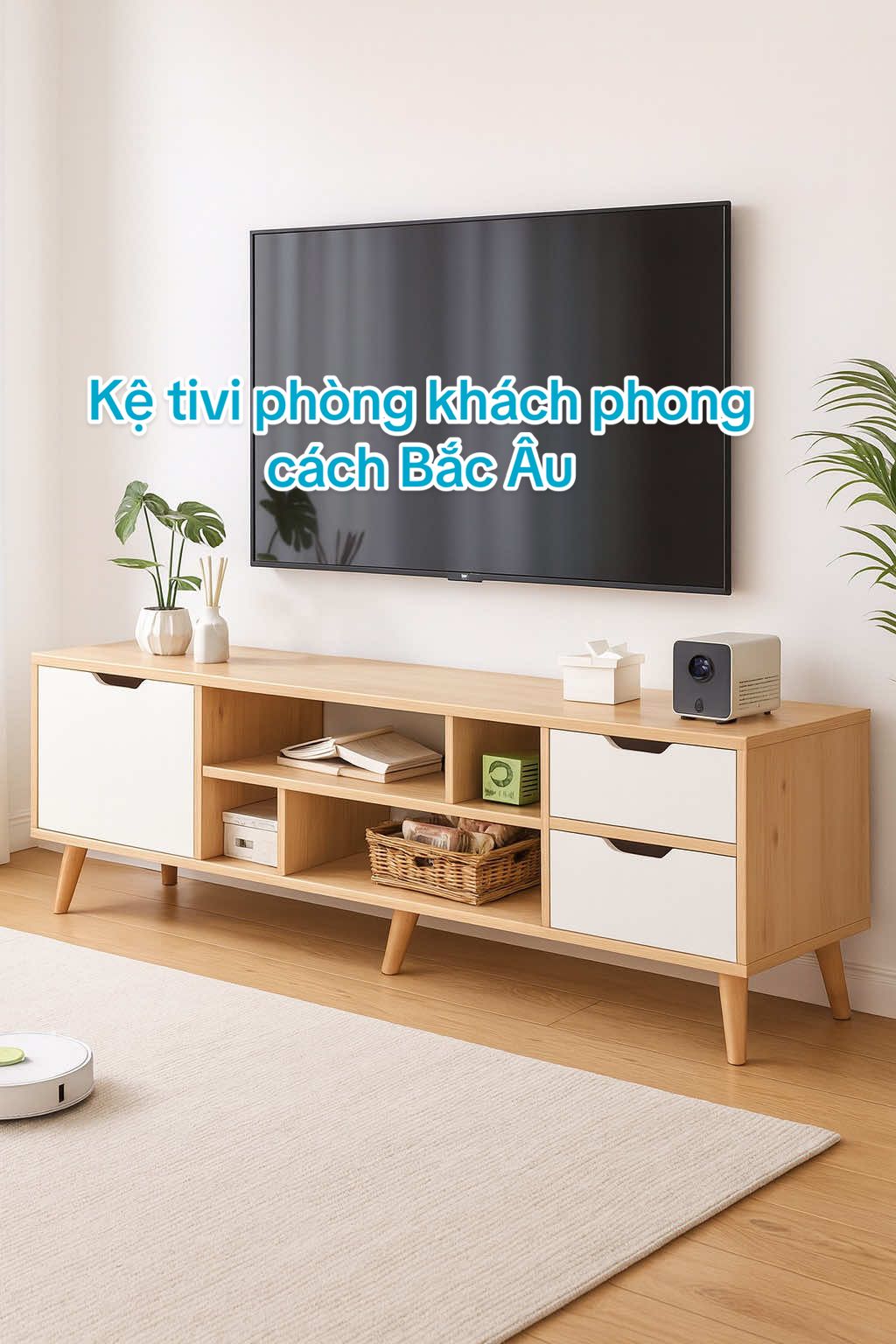Kệ tivi phòng khách phong cách Bắc Âu #ketivi #ketivigo #tiktokshop #noithat #foryou 