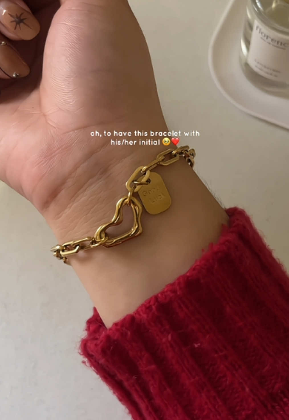 to have this bracelet with his/her initial !! 🥹😍💗 #kamassijewelry #kamassibracelet #bracelet #initialbracelet #braceletforwomen 