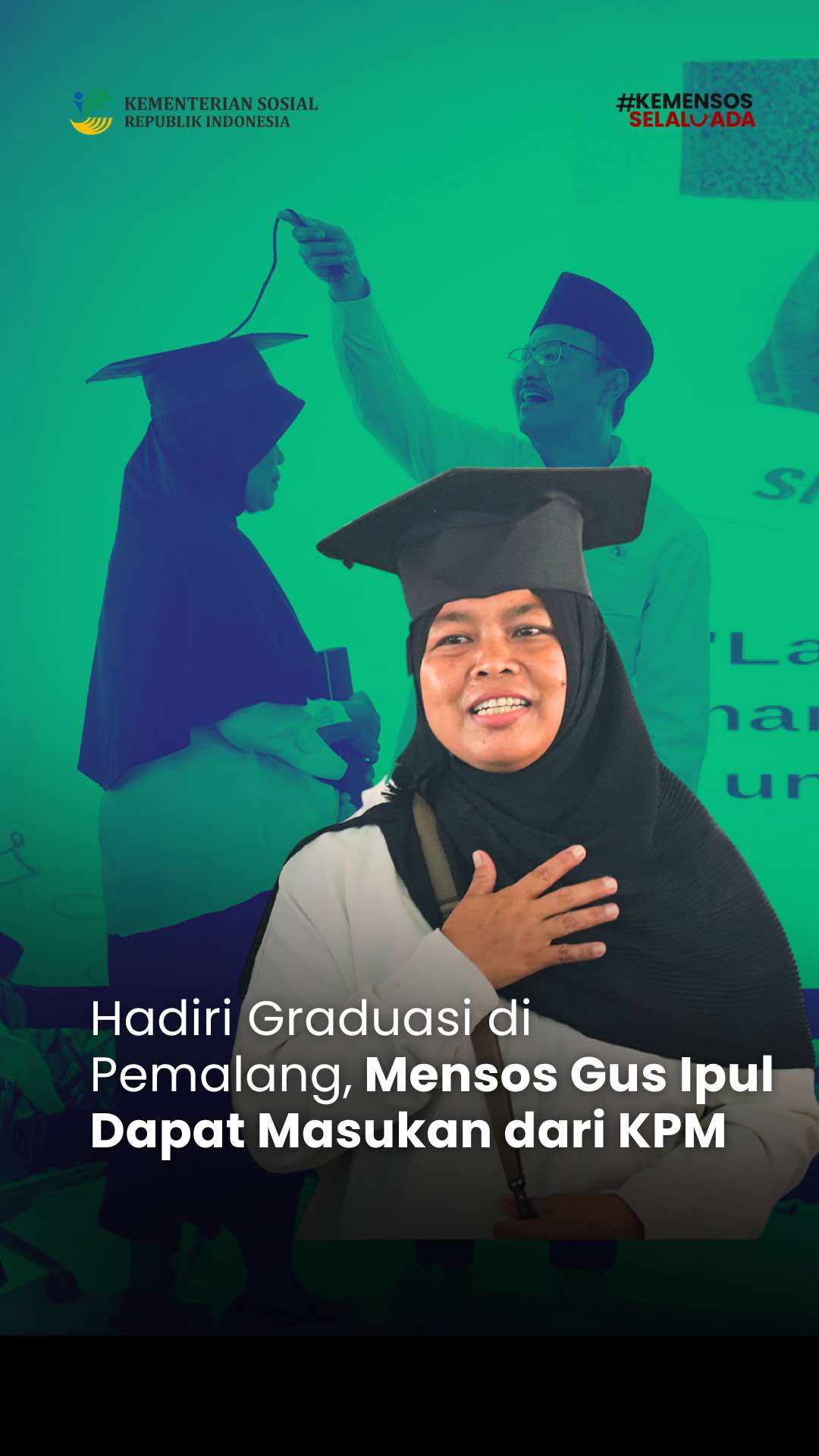 Dari sebuah kantin sekolah di Pemalang, perjalanan Fatimah dimulai. Ibu dua anak ini pernah kehilangan penghasilan saat pandemi, namun ia tetap berjuang, menerima PKH, lalu perlahan bangkit hingga akhirnya siap mandiri dan graduasi.  Kisahnya mendapat perhatian langsung dari Menteri Sosial Saifullah Yusuf (Gus Ipul) dalam acara Graduasi 1.000 KPM PKH di Pendopo Pemalang (17/11). Dengan berani, Fatimah menyampaikan harapannya agar penerima bansos semakin transparan dan tepat sasaran. Sebuah masukan yang diterima dengan penuh hormat oleh Mensos. Simak momen lengkapnya di video berikut!