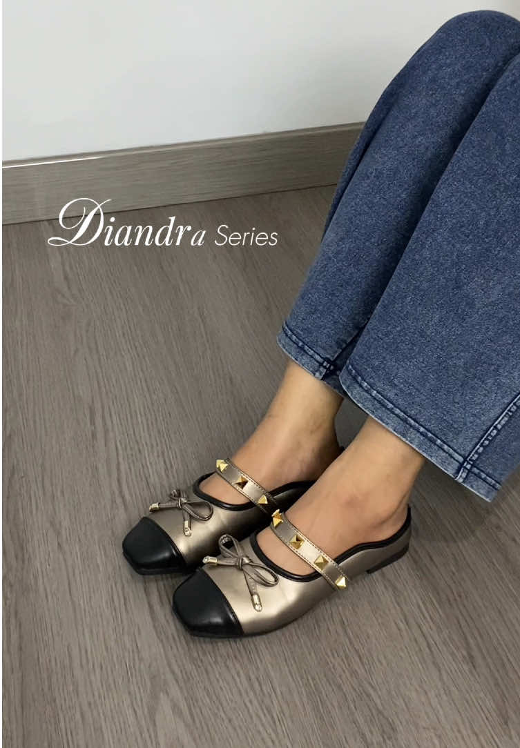 Get comfy all day with Diandra Series🩶✨ #flatshoes #sandalwanita #aesthetic #elegant 