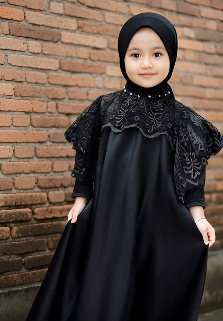 Masyallahtabarakallah gamisssnya so cute #gamisanak #gamisanakmuslim #gamisanaklebaran 