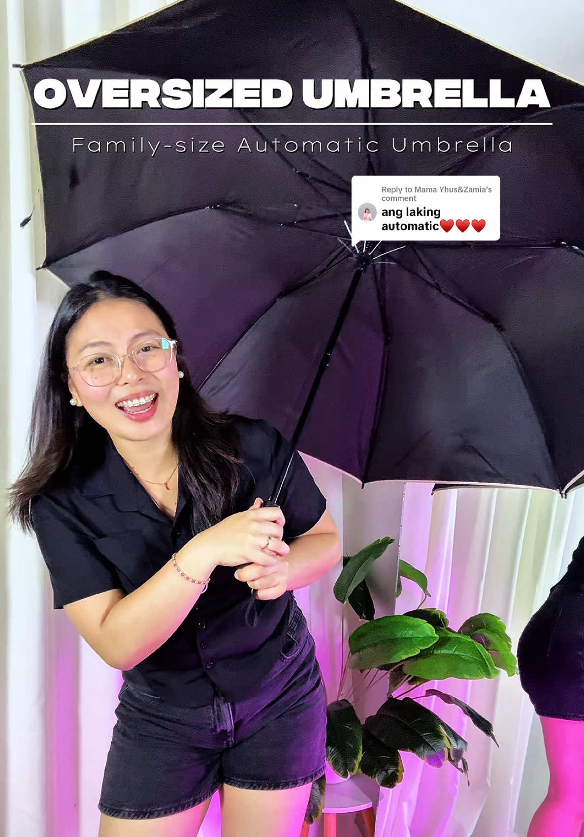 Replying to @Mama Yhus&Zamia yes miii malaki na sya tapos automatic pa 😁 #umbrella #payong #automaticumbrella #largeumbrella #bigumbrella 