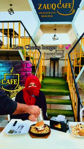 Cafe vibes! @I'm قueen 👑😈 enjoying lava burger 🍔 #Cafe #ambience #Bestintown #lunchdeal #lavaburger 
