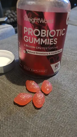 Weight world probiotics gummies these are a lovely strawberry and vanilla flavour you just simply take 2 a day so easy to take and very conveniant  to.  #tiktokshop #gummies #probiotics #weightworld #healthsupplements 
