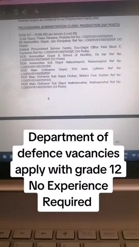 Department of defence vacancies apply with grade 12 no experience required #departmentofdefense #hiring #work #jobs #vacancies 
