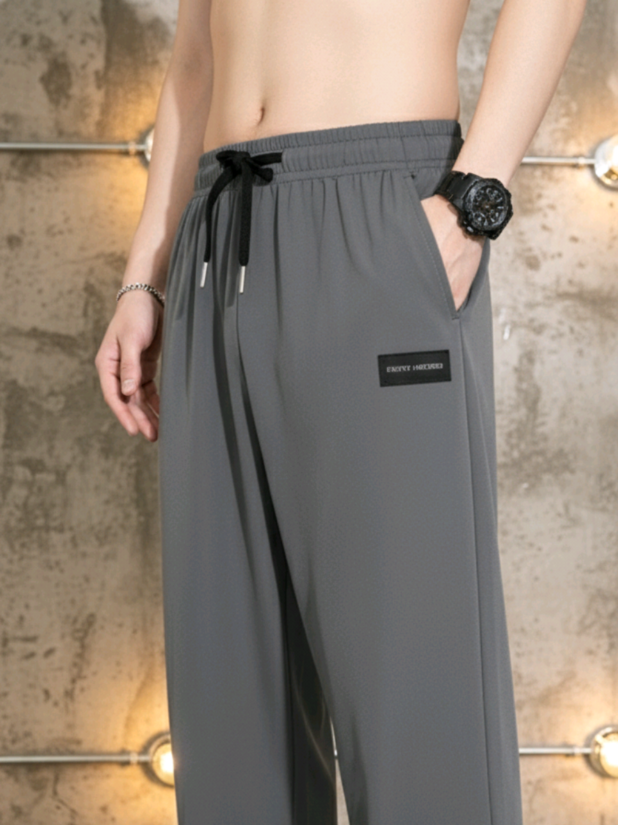 กางเกงผู้ชายผู้หญิงกีฬา กางเกงลำลองผ้าฤดูร้อน งานปักทรงหลวมใส่ สบายเอวยืดเนื้อผ้าระบายอากาสได้ดี#กางเกงกีฬา #กางเกงใส่สบาย #tiktoklooks 