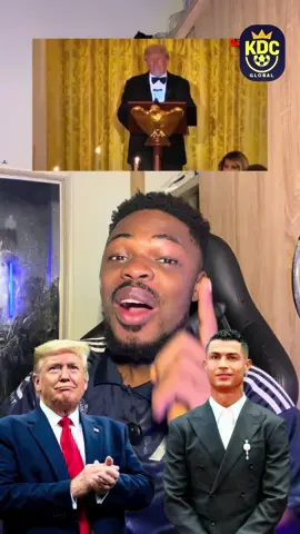 President Donald Trump Hosted Ronaldo In the White House and Acknowledged on Ronaldo and called his name, saying his son will respect him now for honoring Ronaldo  #presidenttrump #ronaldo #donaldtrump #messi #usa #joebiden #cristiano #whitehouse #football 