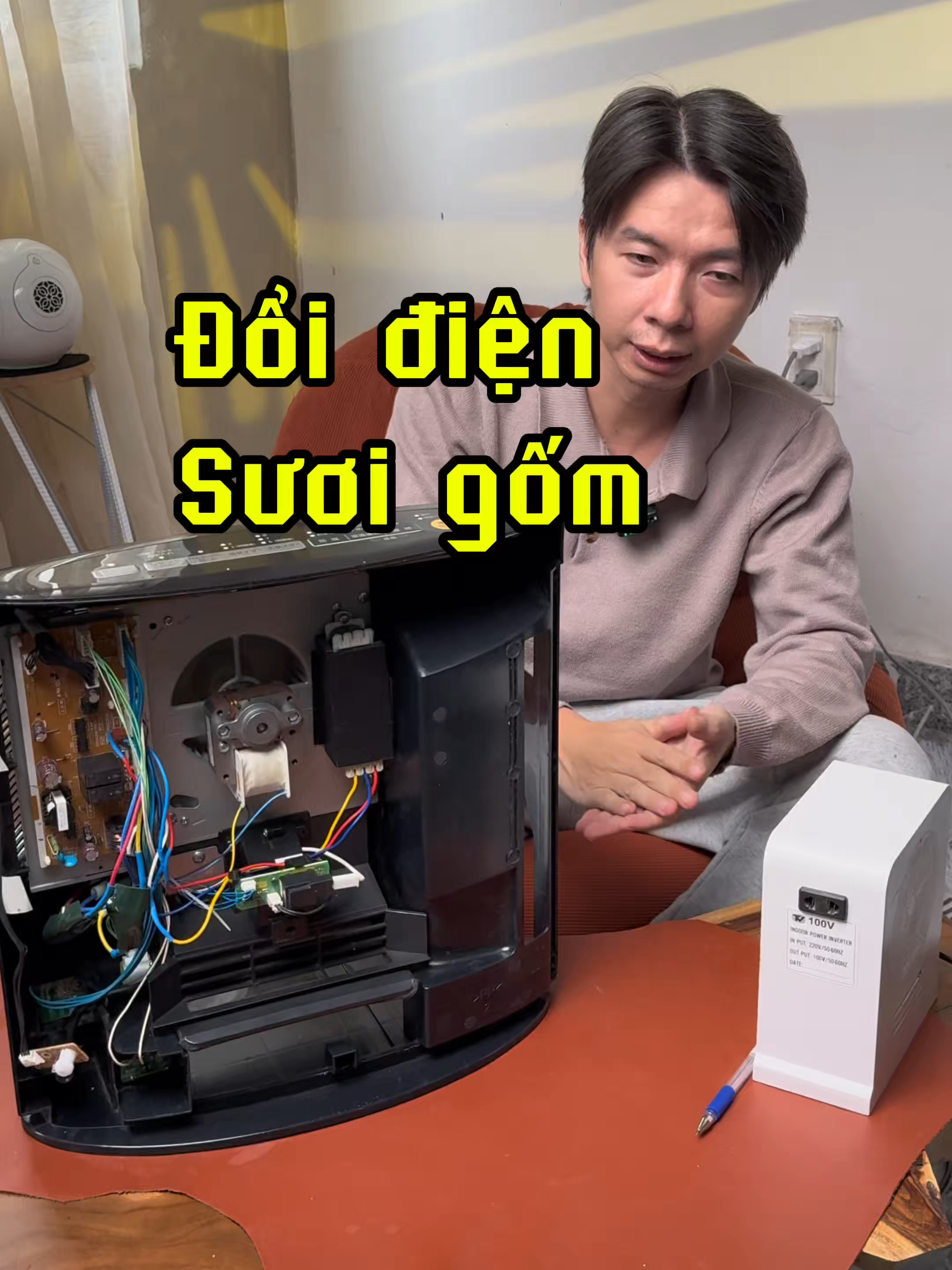 hướng dẫn đổi nguồn sươi gốm #maylockhongkhiNhatHaiPhong #sưởi