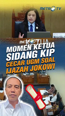Komisi Informasi Pusat (KIP) gelar sidang sengketa informasi publik terkait ijazah milik Presiden Ke-7 RI Joko Widodo, Senin (17/11). Dalam momen ini terlihat ketua majelis sidang mencecar perwakilan UGM terkait keberadaan salinan ijazah. #MetroTV #tiktokmetrotv #metrotv #tiktokberita #beritatiktok #fyp #viral #KIP #Jokowidodo #UGM #UniversitasGajahMada #sidang #ijazah