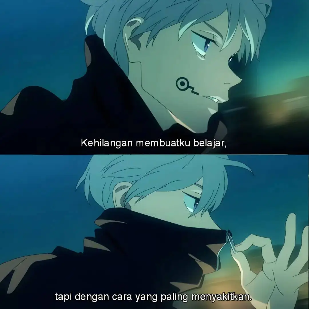 kehilangan mu membuatku belajar, tapi dengan cara yng pling mnyakitkn, aku belajar bhwa tdk smua yg kt genggam erat akan ttap tinggal, ada hal hal yg hrs kt lepaskan meskipun hati kita menolak. aku belajar bhwa senyum yg kulihat stiap hri bsa hilang tnpa pmit, bhwa suarany yg biasa mengenakan bsa tiba tiba hnya jd kenangan. aku belajar bgaimna rasanya mnahan tangisan di malam malam pnjang, bgaimna rsnya mn cb tdr tp pkran trs memutar mngerti bhw kbagian bsa berubah jd luka hny dlm skejap, dn tdk ad cra cra untk memutar wkt kmbli. aku belajar untk pura-pura kuat d hdpan smua org, pdhl dlm hti ak sdng berntakn. aku belajar, bhw merelakan it bkn hl mdh, krn stiap kli mn cb rsa sakitnya dtng lg , seolah menertawakan ushku, khilangan mmbuat ku bljr bhw cinta tdk slalu tnang mmliki, kdng cinta justru mengajarkan kt bgaimna mlepaskn. ak bljr mnerima bhw beberapa org hny dtng untk mngajarkan arti kehangatan, lalu prgi untk mngajarkan arti kehampaan. kehilangan memebuatku mengerti bhw tdk ap ap hncur, tdk ap ap merasa lemah, krn dr situ ak akhirnya thu bhw ak bsa bngkt, mski tdk kg sm, ak bljr bhw luka ini akn slalu ad, hny sja suatu hr nnt akn trasa lbh ringan, dn d hr it mngkin ak bs trsnyum lg tnp hrs berpura-pura ilove you🤍🤍🤍🤍🤍 -#fyp -#mlbb  -#kenzzsad 