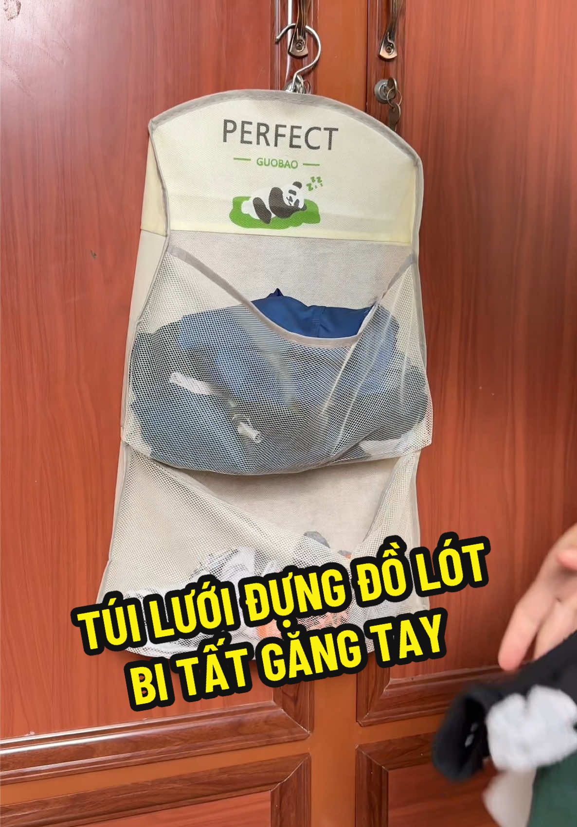 Túi lưới đựng quần áo lót, bi tất găng tay. Đựng vào đây vừa gọn gàng dễ lấy vừa không bị mất vặt #tuiluoidungdolot #tuiluoidungbitat #tuiluotdungquanao 