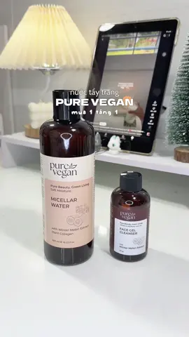 nước tẩy trang Pure Vegan có deal hời mua 1 tặng 1 nè mấy bà #Purevegan #nuoctaytrangpurevegan #nuoctaytrang #thuanchay #tnhugne 