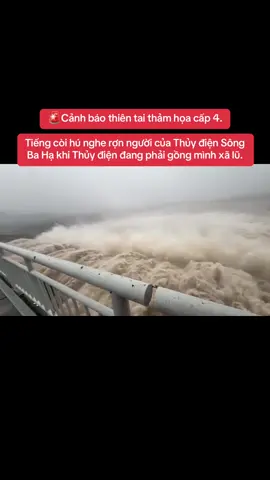 Cảnh báo thiên tai thảm họa cấp 4. Tiếng còi hú nghe rợn người của Thủy điện Sông Ba Hạ khi Thủy điện đang phải gồng mình xã lũ. Đêm nay nhiều sông ở Phú Yên và Bình Định cũ sẽ phá kỉ lục lũ lịch sử.  Những ai còn ở ven sông hãy đi sơ tán ngay lập tức. Không đi là sẽ gặp nguy hiểm tới tính mạng.