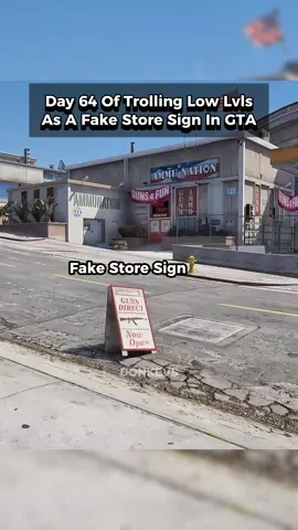 Day 64 of trolling low lvls as a fake store sign in GTA 5 #shorts #gta #gtaviral