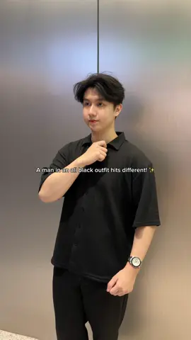 Man with all black outfit! 🖤Shirt from @Msmo.men  #outfit #OOTD #blackoutfit 