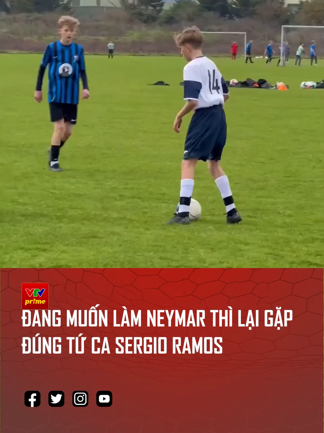 Đang muốn làm Neymar thì lại gặp phải tứ ca Sergio Ramos 🥶 #SportsOnTikTok #TigerBeer #VTVprime #SEAGames2025 #VTVcab #OnSports