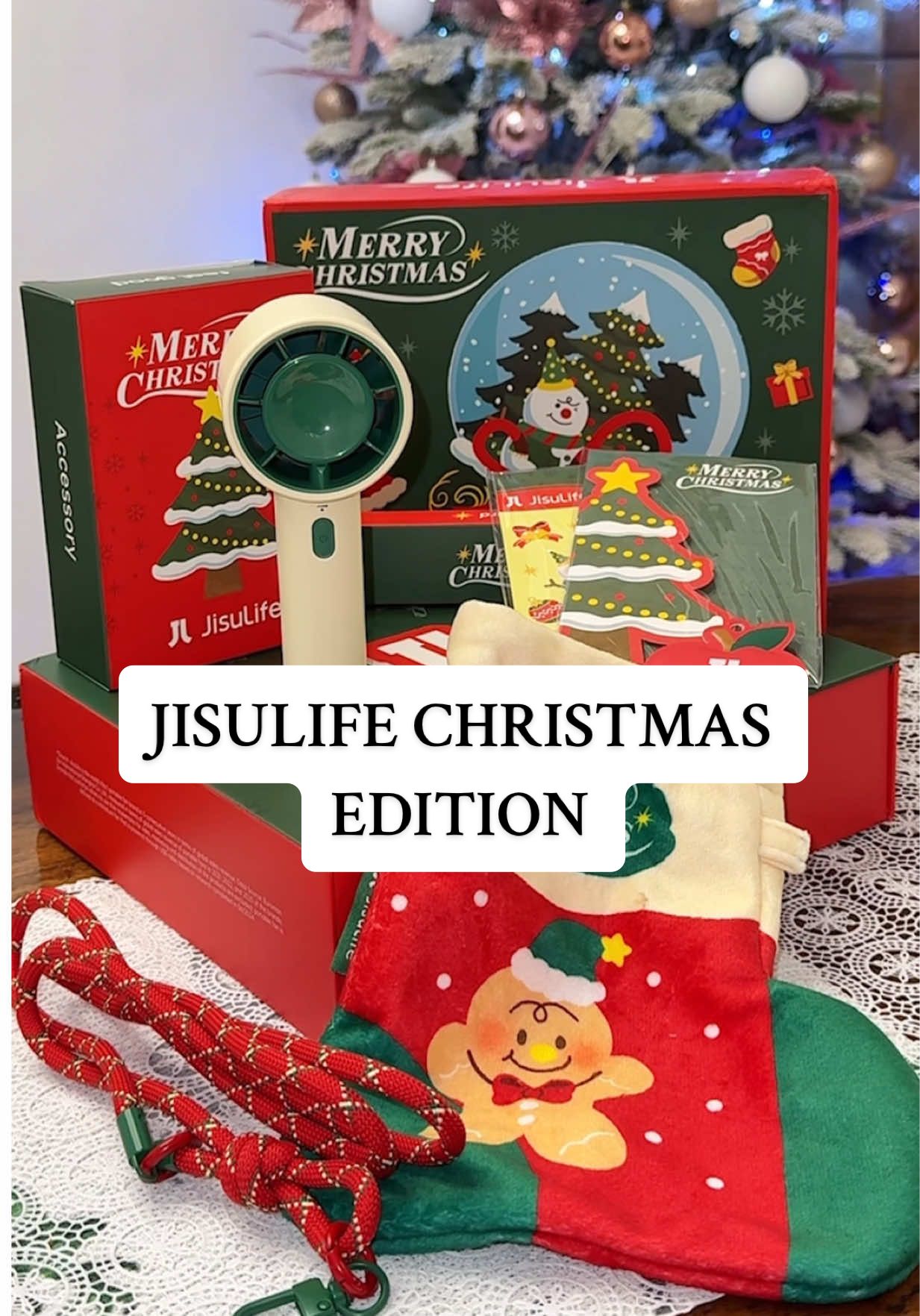 Unboxing the Jisulife Christmas Edition so you don’t have to… but trust me, you’ll want to 🎁. #jisulife #portablefan #jisulifechristmasedition #giftideas #christmasgift 