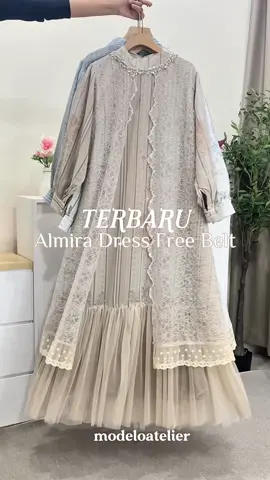 Masyaallah Dress nya cantik banget,Terbaru Almira Dress Free belt buat lebaran,kondangan ini bagus banget 😍
