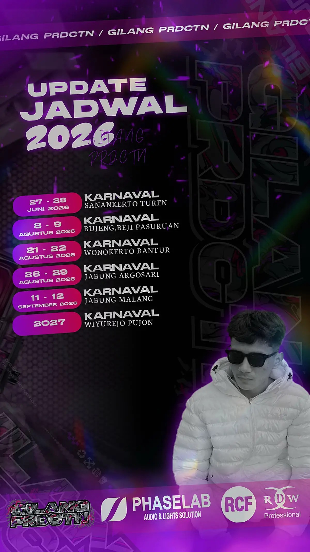 yang tanya tanya jadwal gilang production👆🏻 yang belum dapat sound 2026 monggo harga promo 12 sub beam 6-10 harga 1*jt😁📞 #gilangproduction#soundmalang#karnavalmalang#karnaval2026#soundpendatangbaru 