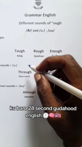 ku baro 28 second gudahood english 🕛🧠🇺🇸 #fyp #kingsom #education #Language #english 