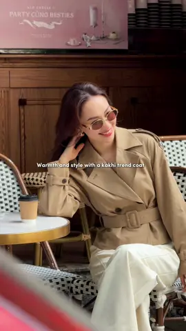 Warmth and style with a khaki trend coat #thoitrangthietke #thoitrangnu #OOTD #fashionstyle 