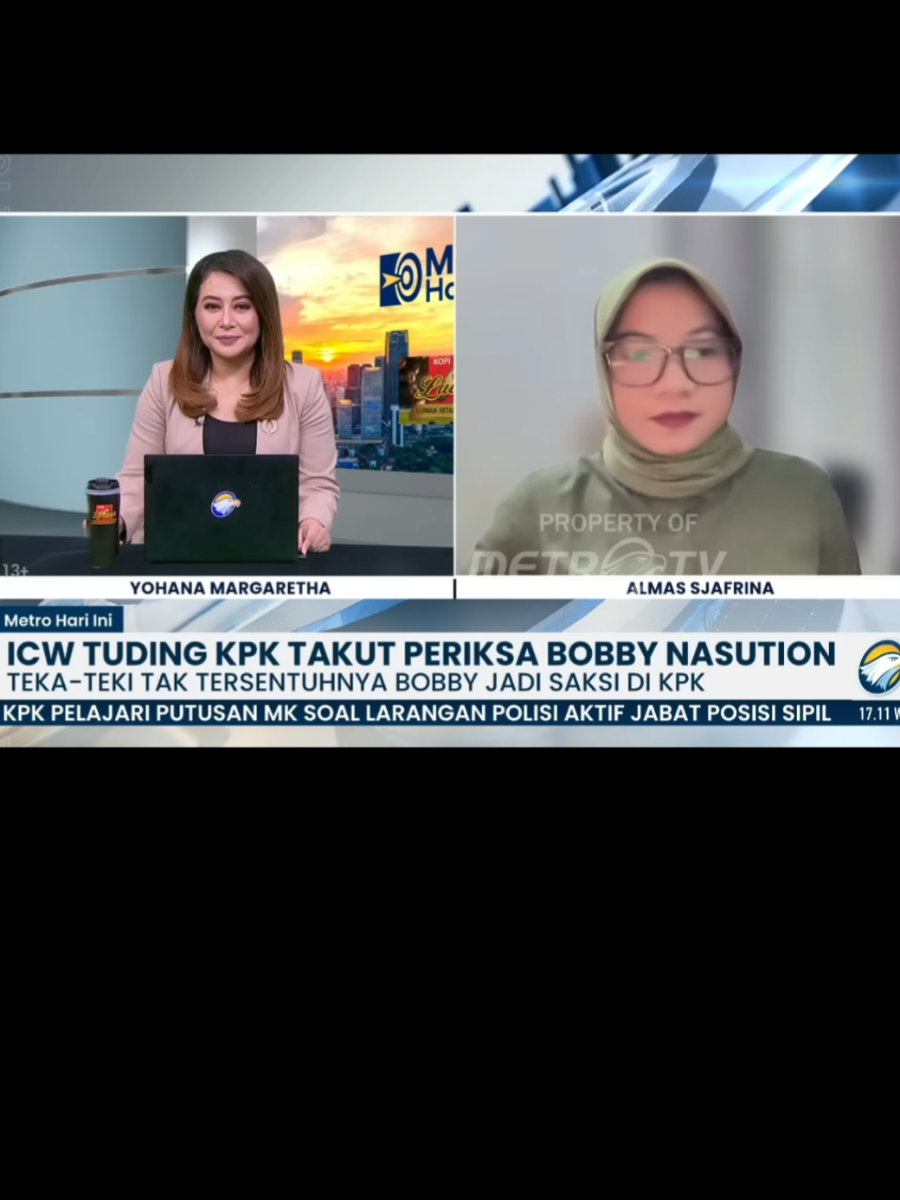 Indonesia Corruption Watch (ICW) mendesak KPK segera memeriksa Gubernur Sumatera Utara, Bobby Nasution, terkait dugaan suap proyek jalan di Dinas PUPR Pemprov Sumut. ICW menilai KPK terkesan takut memeriksa gubernur karena hingga kini panggilan pemeriksaan belum juga dilakukan.  #breakingnews 