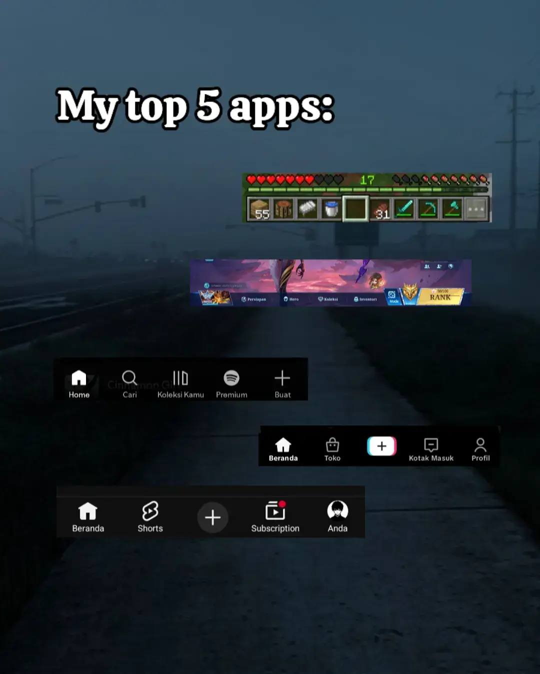 #Minecraft #mobilelegendsbangbang #spotify #tiktok #youtube I like all of them