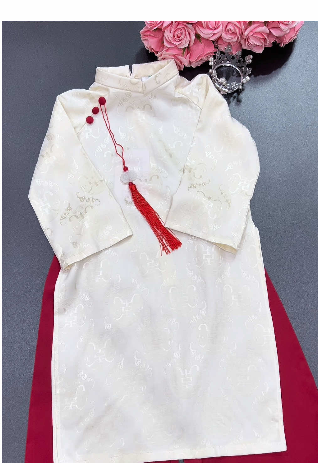 Áo dài uy vũ bé trai vải gấm đẹp #áodaibetrai #aodaichobe #quanaotreem #videoviral 