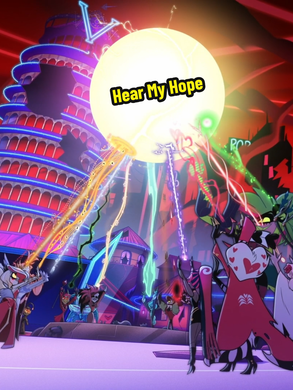 Hear my Hope by Emily, Charlie, and the Overlords. #fyp #Vox #Alastor #hazbinhotel #charliemorningstar 