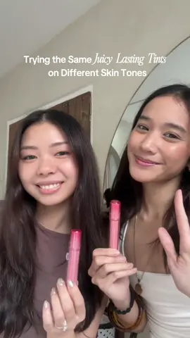 Putting the Color Theory to the test 💕 See the difference of the prettiest  Juicy Lasting Tint shades on different skin tones ✨  #romand #romandph 