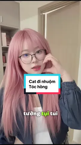 Nhuộm hồng rồi neeee #catdangyeu #meitu 