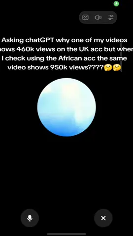 Asking chat GPT to explain why one of my videos shows different views on different accoints #tik_tok #chatgpt #viewsproblem #viral #TheRealBond 