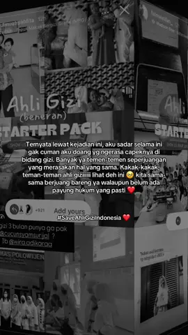 Pak, sebanyak ini loh yang mau dan rela belajar 3-4 tahun ditambah lagi dengan profesi untuk mempelajari gizi... masa iya pak semua ini mau dirapel dan disamakan dengan pelatihan 3 bulan... 🥺💔  Semangat ahli gizi seluruh Indonesia, kita tetep berjuang bareng-bareng yaa 🙆🏼‍♀️❤️  #ahligizi #ahligiziindonesia #mbg #saveahligizi