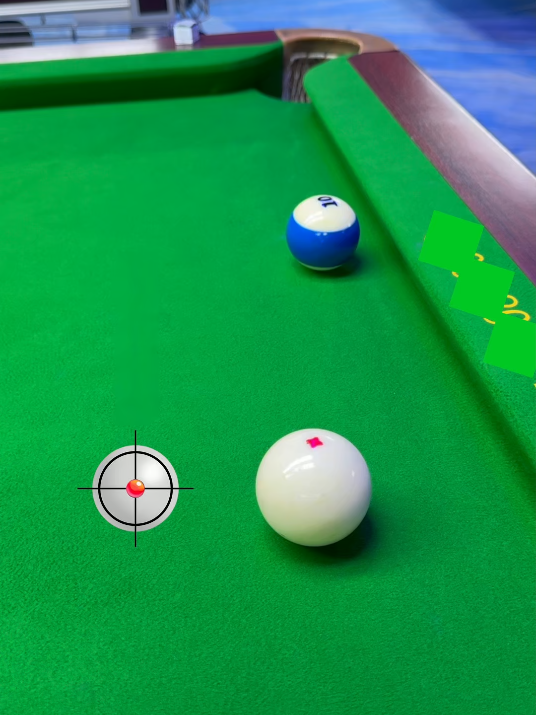 For some shot types where you can't accurately see the aiming point, just use assisting side spin (English) to shoot. The potting rate is very high. #8ballpool #billiards #billiardsskills #trickshot