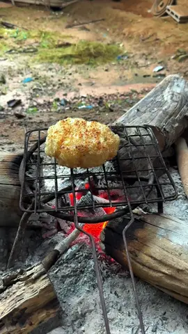 บ้านเรา#ผิงไฟคลายหนาว #จี่ข้าวหน้าหนาว 🔥💚