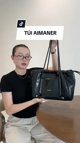 Túi đeo vai dày dặn chỉn chu Aimaner xinh iu, tiểu thư. Túi đeo vai dễ phối đồ lắm luôn á mí bà ưui #tuideovai #tuixachnu #tuixachnu #ngocvee8  @Ngọc Vee 8 