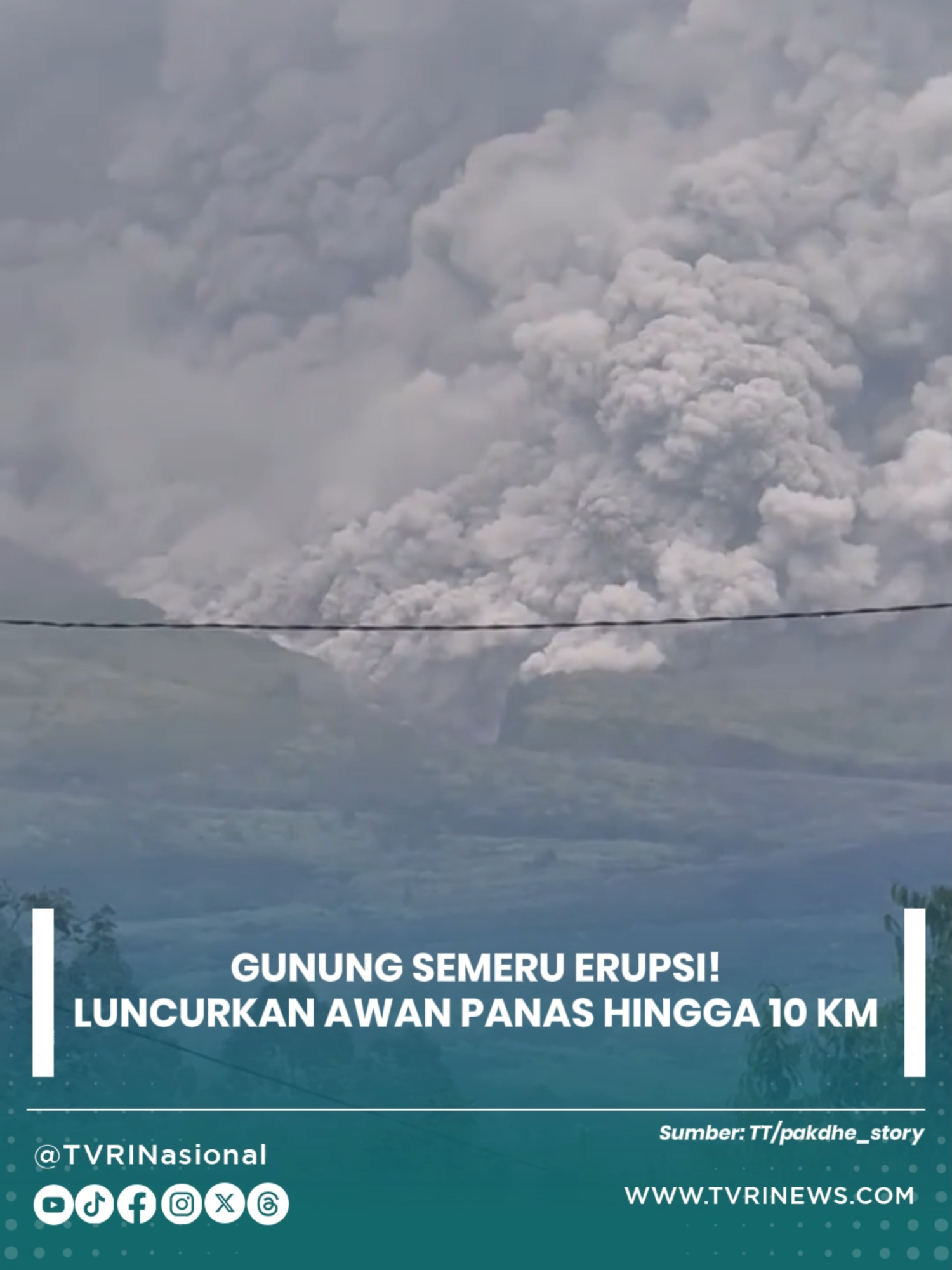 Gunung Semeru kembali erupsi pada Rabu subuh (19/11). Badan Geologi kemudian menaikkan status Semeru menjadi Level IV atau Awas pada pukul 17.25 WIB, hanya satu jam setelah statusnya naik dari Level II ke Level III. Kepala Pelaksana BPBD Jatim, Gatot Soebroto, menjelaskan bahwa arah angin menuju ke utara. 