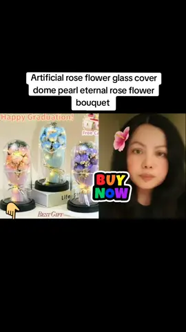 Artificial rose flower glass cover dome pearl eternal rose flower bouquet  #artificialroseflower #birthdaygift #valintinesgift #christmasgift #creatorsearchinsights 