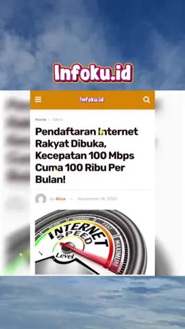 PT Solusi Sinergi Digital Tbk (WIFI), yang dikenal sebagai Surge, resmi membuka pra-pendaftaran paket “Internet Rakyat” berbasis 5G Fixed Wireless Access (FWA) dengan harga sangat terjangkau. Paket awal, kecepatan hingga 100 Mbps, tanpa batas kuota (“unlimited”) menurut informasi pra-pendaftaran. Tarif dasar kemudian direncanakan sekitar Rp 100.000/bulan untuk pelanggan tetap. Surge menjanjikan gratis instalasi modem (CPE) bagi pelanggan Internet Rakyat. #beritaterkini #berita #internetmurah #internetrakyat 