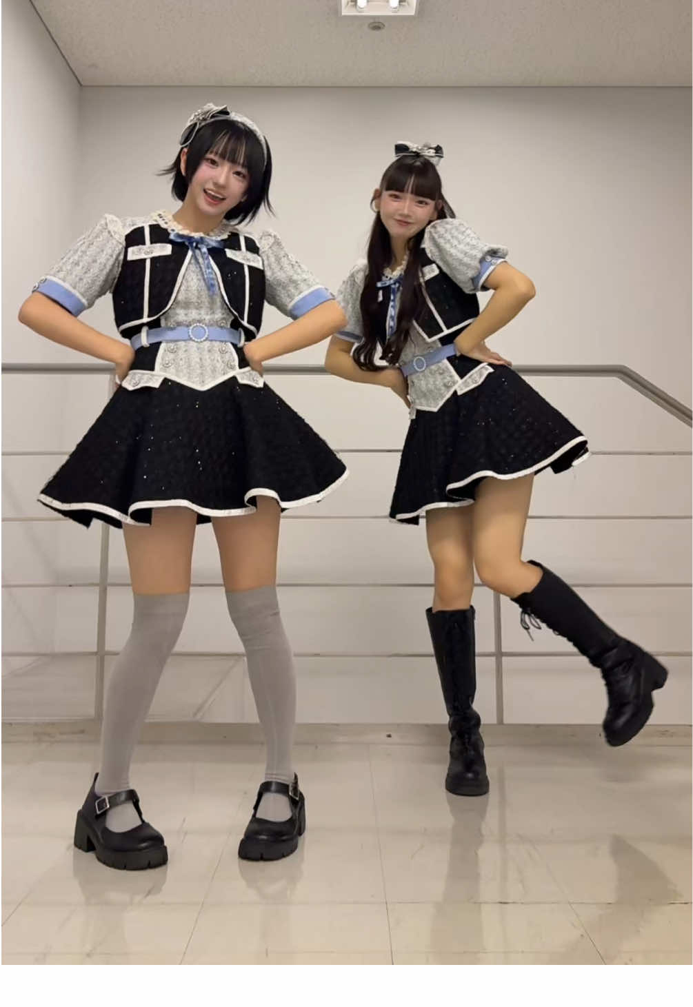 にぎにぎにじたうん！🌈🎶                                                    🩵@涼海すう  💙@籾山ひめり🛼  #高嶺のなでしこ #たかねこ #HoneyWorks 