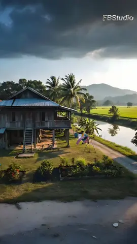 Indah je Rasa 😇 #kampungku #kampunghalaman #suasanakampung #sawahpadi #sawah 