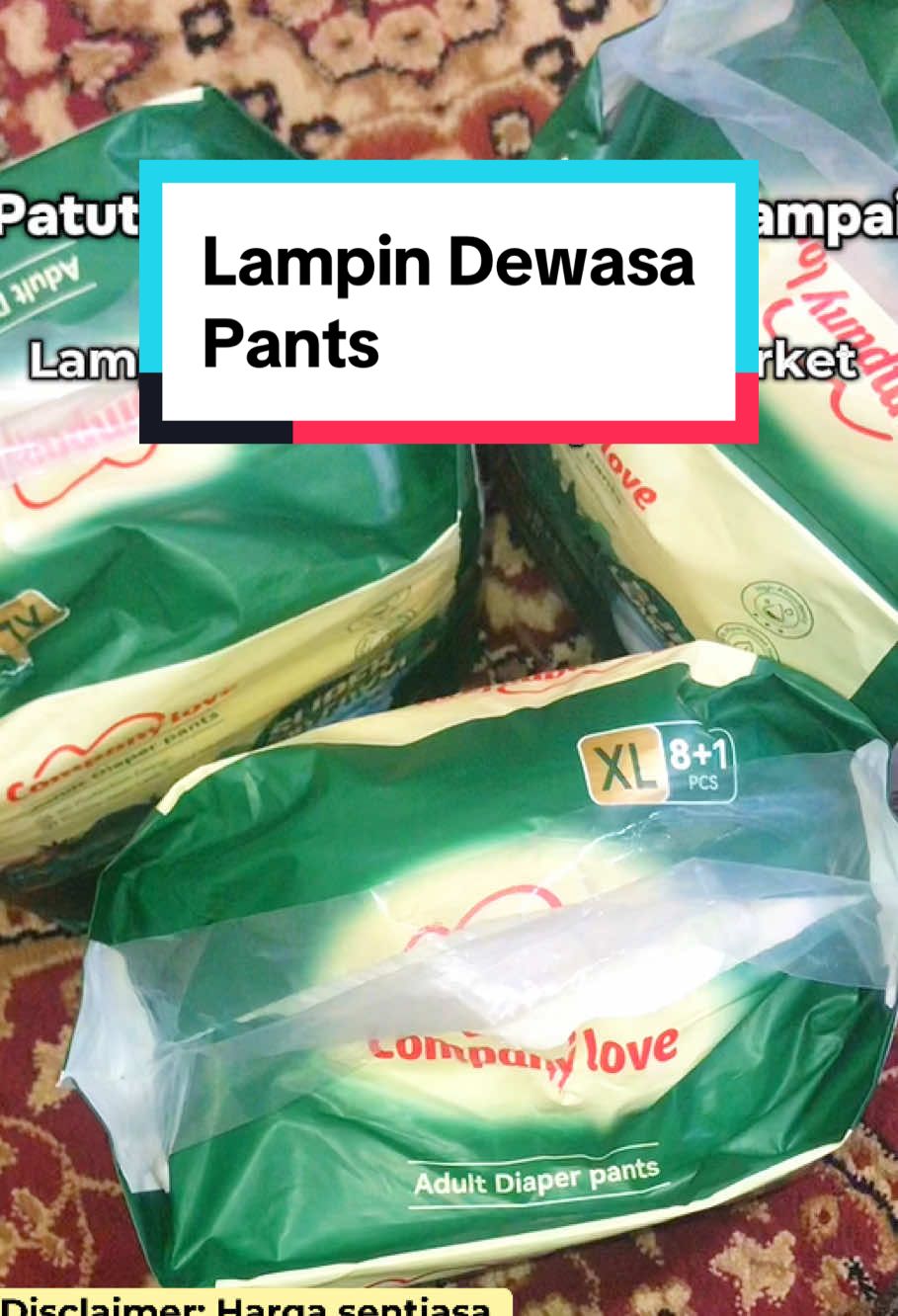 Pampers dewasa company love murah dari jenama lain. Hanya di tt shop menawarkan harg* paling rendah untuk company love. #lampindewasa #pampersmurah #pamperspants #bestdiapers #creatorsearchinsights 