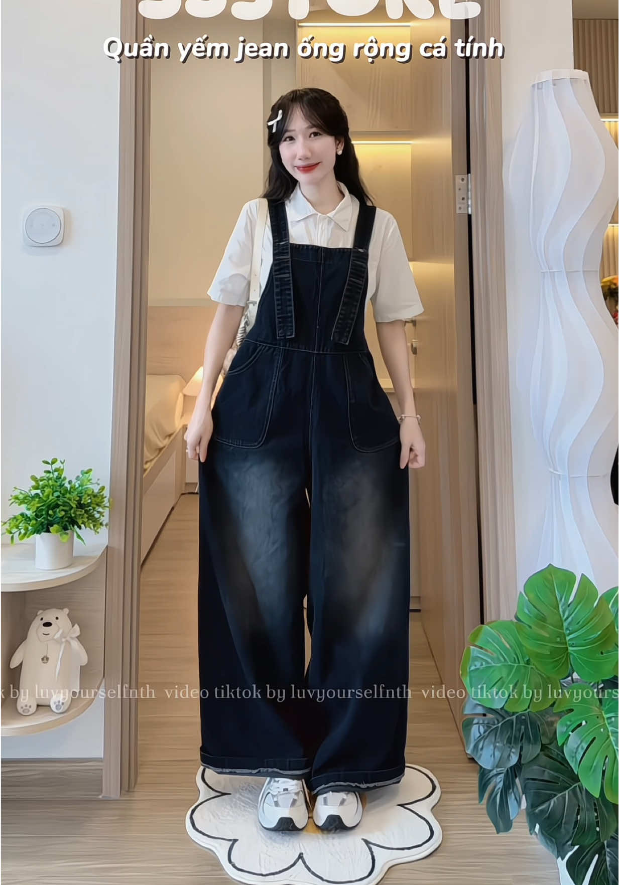 Trả lời @Phạm Vân 💛 Hôm bữa tui có up ảnh với em yếm này mọi người hỏi khá nhiều nên nay tui lên clip phối đồ với em nó nha 🌸🍃🌷 #luvyourselfnth #quanyem #quanyemjean #outfitideas #hottrend