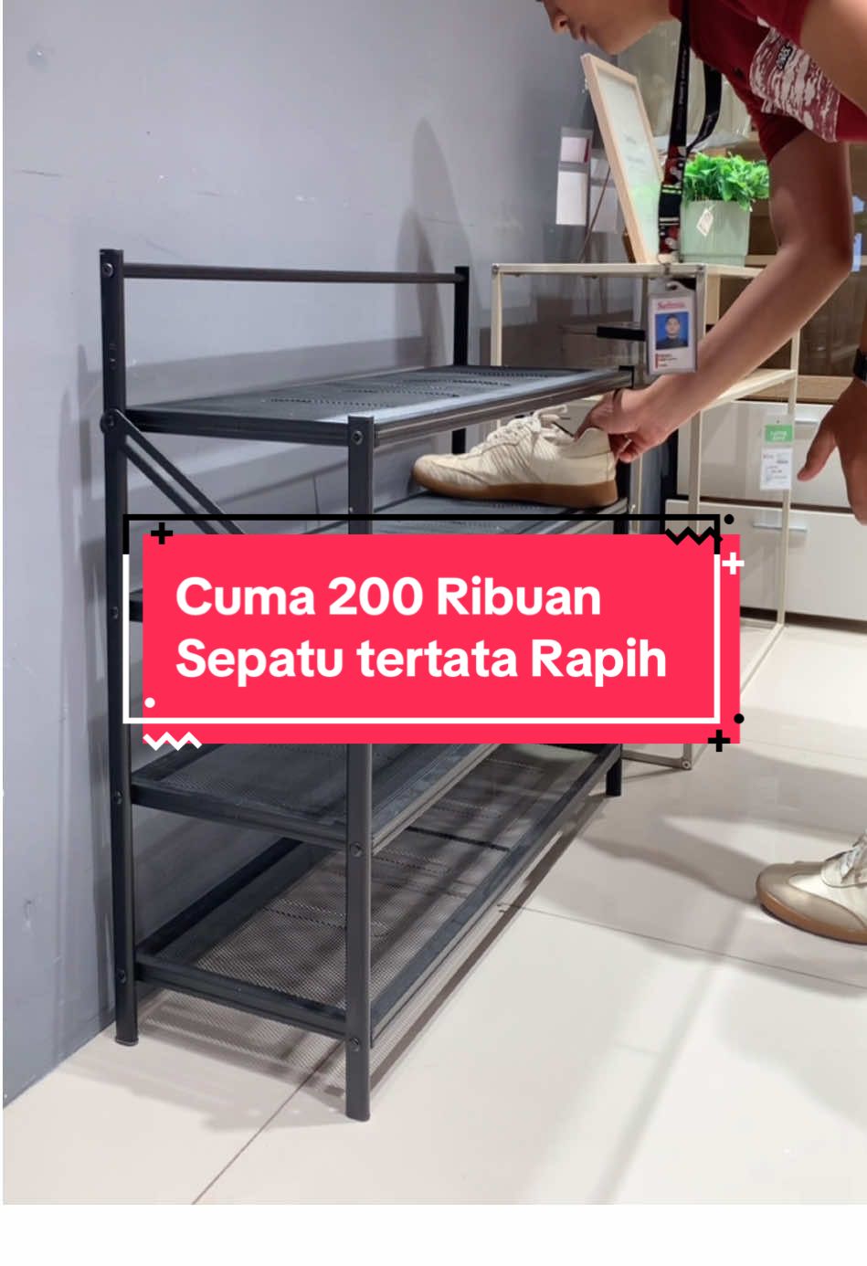 rak sepatu besi Selma nih cuma 200 Rebuan 😮‍💨 #selma #furniture 