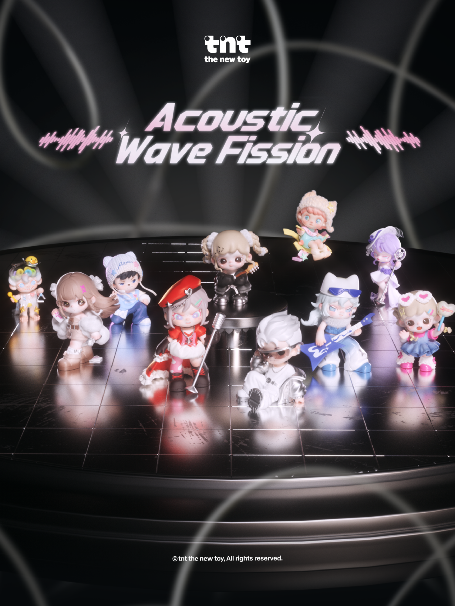 Spotlights up. The sound takes shape. Turn up the volume. They’re ready. 🎸✨ 𝗧𝗡𝗧𝗦𝗣𝗔𝗖𝗘 𝗔𝗖𝗢𝗨𝗦𝗧𝗜𝗖 𝗪𝗔𝗩𝗘 𝗙𝗜𝗦𝗦𝗜𝗢𝗡 𝗦𝗘𝗥𝗜𝗘𝗦 𝗙𝗜𝗚𝗨𝗥𝗘𝗦 𝗥𝗲𝗹𝗲𝗮𝘀𝗲 𝗗𝗮𝘁𝗲: 𝟮𝟱, 𝟴:𝟬𝟬 𝗣𝗠 (𝗚𝗠𝗧+𝟴) #TNT #thenewtoy #TNTworld #ArtToy #BlindBox #newcollection