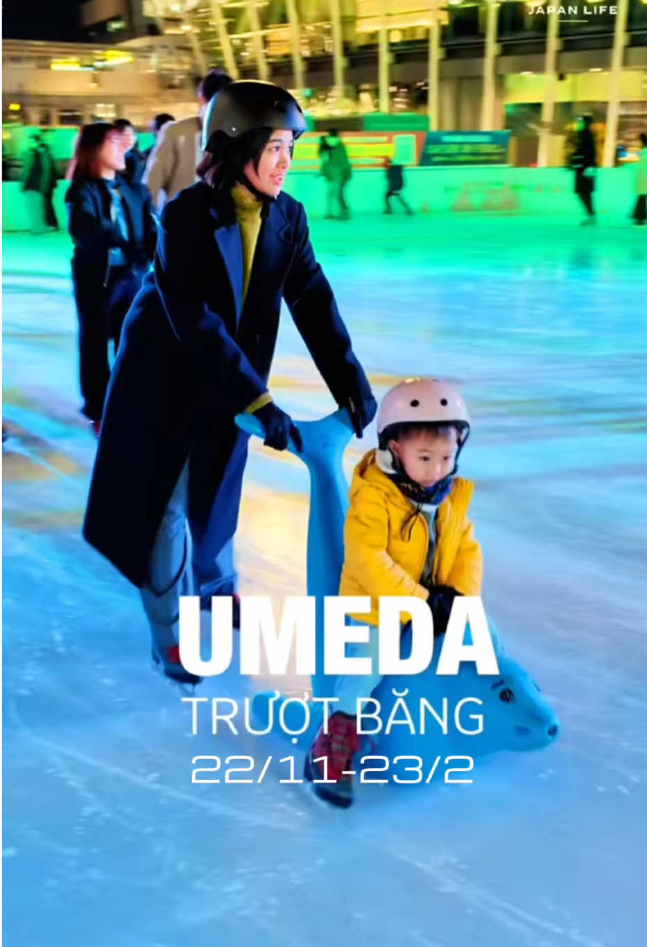 Sân trượt băng Umeda  🔥🔥🔥🔥🔥🔥🔥🔥🔥 🕒22/11-23/2/2026 🕒ngày thường mở từ 12:00-21:00 Ngày lễ 11:00-21:00 🌿vé: người lớn 2000, nếu did nhóm trên 4 người vé là 1500 yên  ✅cách ga umeda khoảng 300 m #japanlife🇻🇳🇯🇵 #梅田スケートリンク #スケートリンク #つるんつるん #梅田 