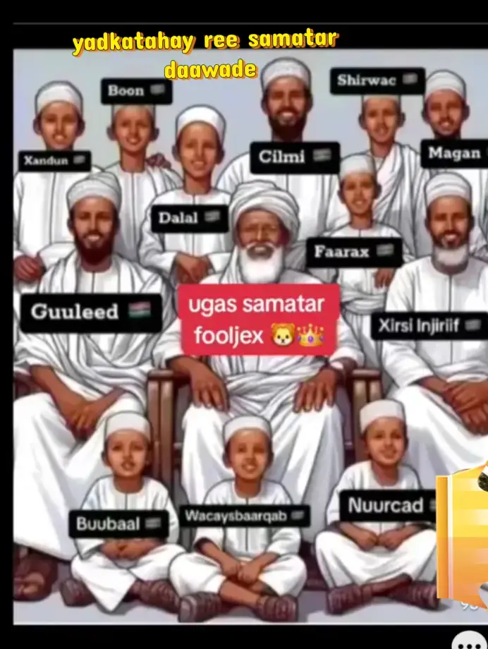 yaadkatahay ree samatar adigan idaawan hayaa  12 kii wiil ree uudhalay ugaas samatar fooljeex 