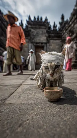 Sedih banget lihat dia di tengah keramaian seperti ini… #kucingtiktok #cat#catstory #kisahkucing #kucingsakit 