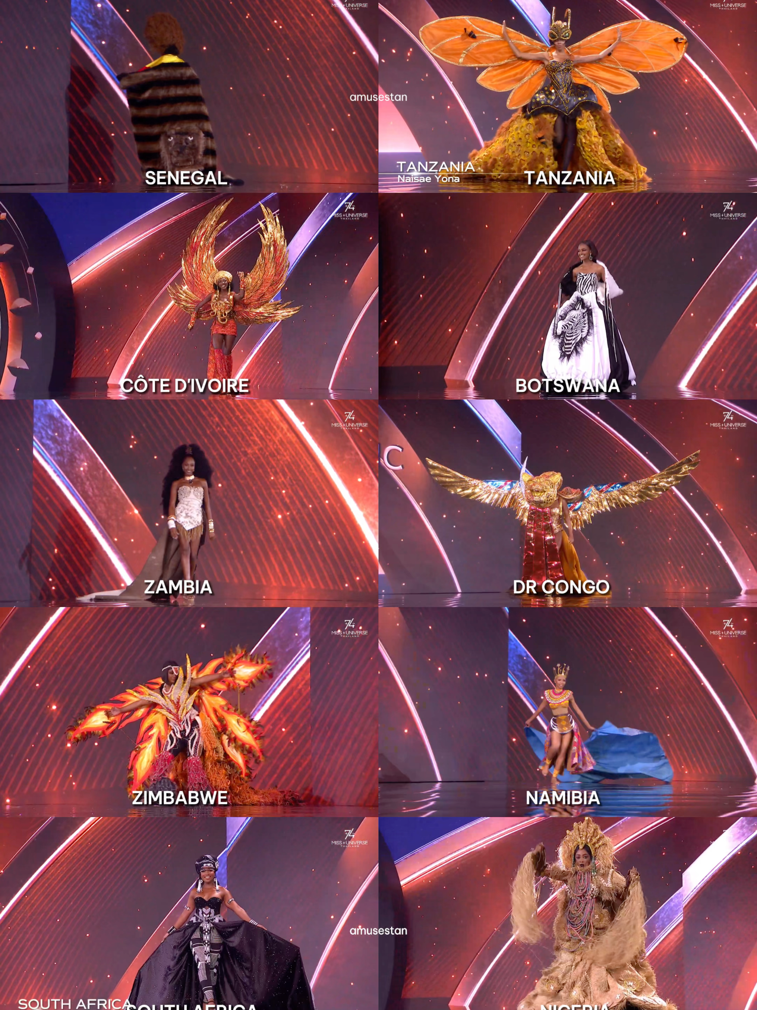 Miss Universe 2025 | National Costume | Who is your favorite? 👑 Côte d'Ivoire - Olivia Yace Botswana - Lillian Andries Senegal - Camilla Diagne Democratic Republic of the Congo - Dorcas Dienda South Africa - Melissa Nayimuli Nigeria - Basil Onyinyechi Zambia - Kunda Mwamulima Zimbabwe - Lyshanda Moyas Namibia - Johanna Swartbooi Tanzania - Naisae Yona @missuniverse #MissUniverse  #MissUniverse2025  #MissUniverseCotedIvoire #MissUniverseCotedIvoire2025 #OliviaYace #MissUniverseBotswana #MissUniverseBotswana2025 #LillianAndries #MissUniverseSenegal #MissUniverseSenegal2025 #CamillaDiagne #MissUniverseDRCongo #MissUniverseDRCongo2025 #DorcasDienda #MissUniverseSouthAfrica #MissUniverseSouthAfrica2025 #MelissaNayimuli #MissUniverseNigeria #MissUniverseNigeria2025 #BasilOnyinyechi #MissUniverseZambia #MissUniverseZambia2025 #KundaMwamulima #MissUniverseZimbabwe #MissUniverseZimbabwe2025 #LyshandaMoyas #MissUniverseNamibia #MissUniverseNamibia2025 #JohannaSwartbooi #MissUniverseTanzania #MissUniverseTanzania2025 #NaisaeYona #Africa #AfricanQueen  #beautypageant  #nationalcostume #amusestan