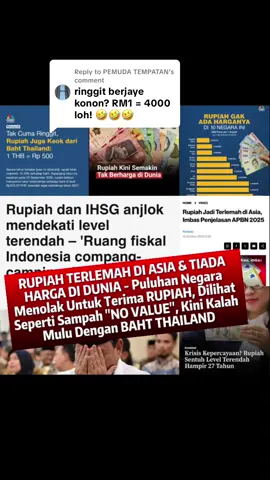 Replying to @PEMUDA TEMPATAN  1480 - Liputan6.com, Jakarta - Nilai tukar rupiah terhadap dolar Amerika Serikat (AS) diprediksi merosot pada Rabu, (19/11/2025). Hal ini menyusul sikap investor menanti serangkaian rilis data AS. Pada penutupan perdagangan Selasa sore, 18 November 2025, rupiah terhadap dolar AS turun 15 poin atau 0,09% menjadi 16.751 dari sebelumnya 16.736. Research and Development Indonesia Commodity and Derivatives Exchange ICDX Taufan Dimas Hareva menuturkan, pelemahan nilai tukar rupiah dipengaruhi preferensi investor terhadap aset safe haven. #LIVEFEST2025 @PEMUDA TEMPATAN @Ahadsan Dede @lady green @Hidden Strike 🫵 @WahyuPramujabebek @rama @apeng @joy @pak uning 